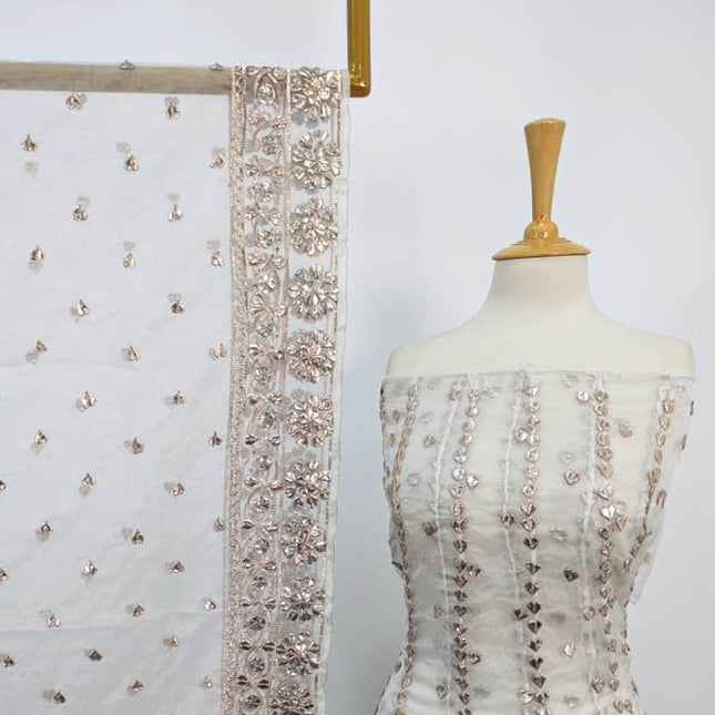 Handmade Organza Gotta Work Frock 2PC Unstitched