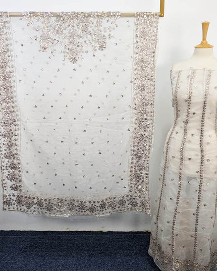 Handmade Organza Gotta Work Frock 2PC Unstitched