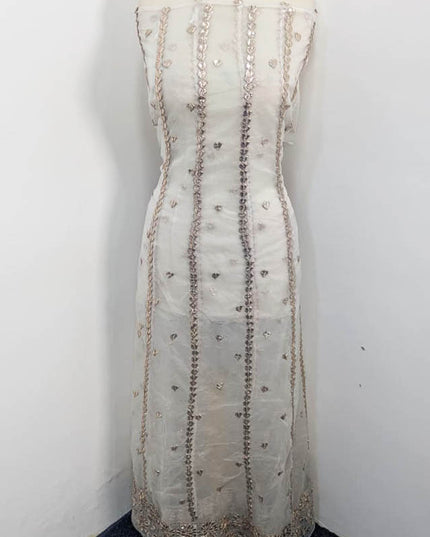 Handmade Organza Gotta Work Frock 2PC Unstitched