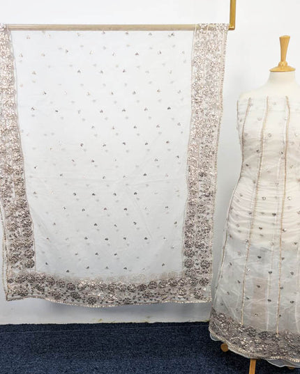 Handmade Organza Gotta Work Frock 2PC Unstitched