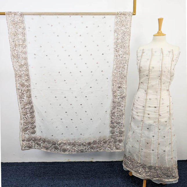 Handmade Organza Gotta Work Frock 2PC Unstitched