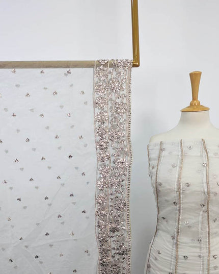 Handmade Organza Gotta Work Frock 2PC Unstitched