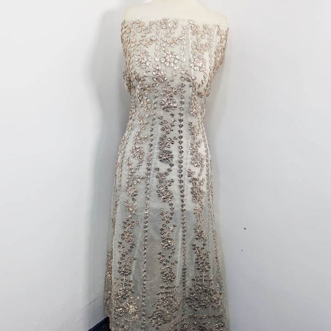 Handmade Organza Full Jaal Gotta Work Frock 2PC Unstitched