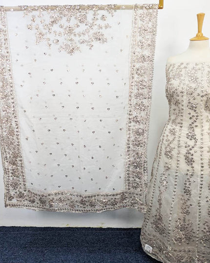 Handmade Organza Full Jaal Gotta Work Frock 2PC Unstitched