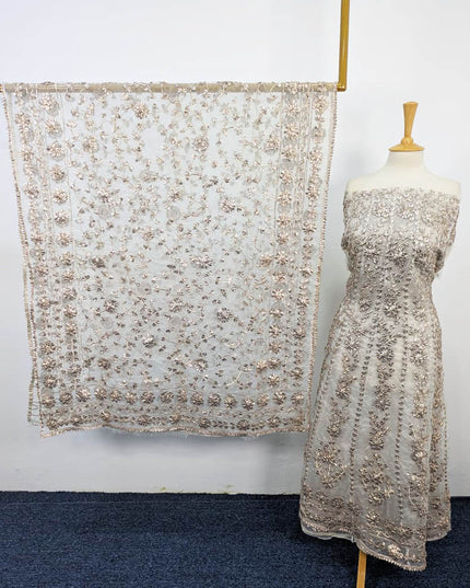Handmade Dyeable  Organza Gotta Work Frock 2PC Unstitched