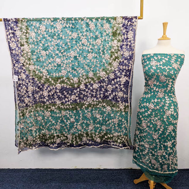 Pure Chiffon With Chunnri + Gotta Work 2PC Unstitched