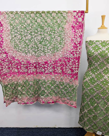 Pure Chiffon With Chunnri + Gotta Work 2PC Unstitched