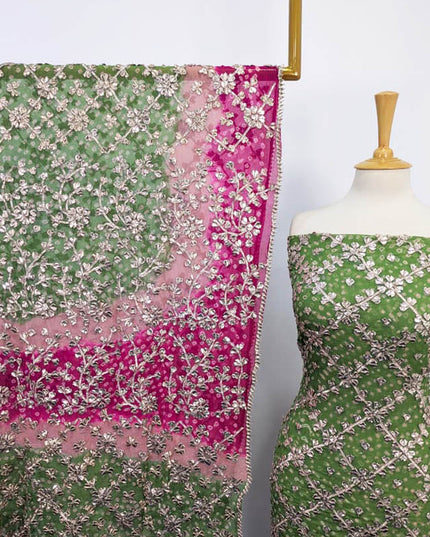 Pure Chiffon With Chunnri + Gotta Work 2PC Unstitched
