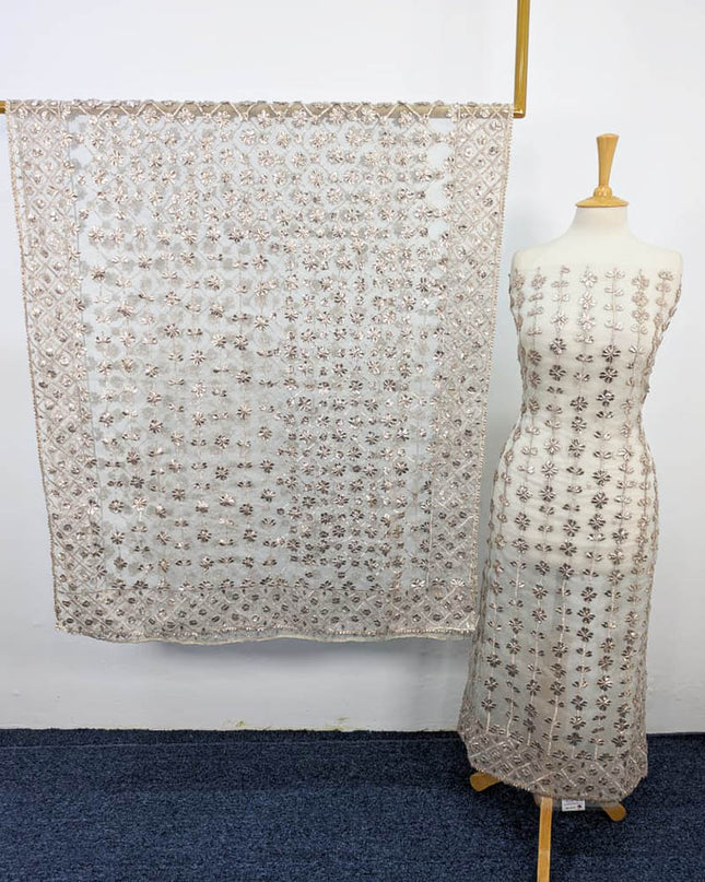 Handmade Full Jaal Gotta Work  2PC Unstitched