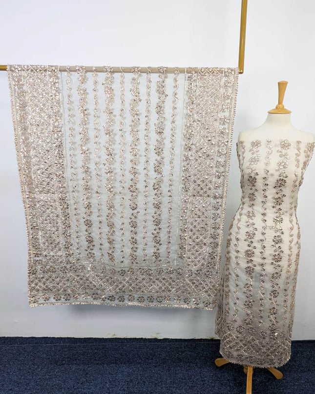 Handmade Full Jaal Gotta Work  2PC Unstitched