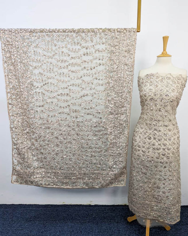 Handmade Full Jaal Gotta Work  2PC Unstitched