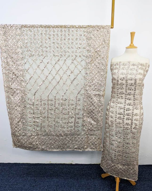 Handmade Full Jaal Gotta Work  2PC Unstitched