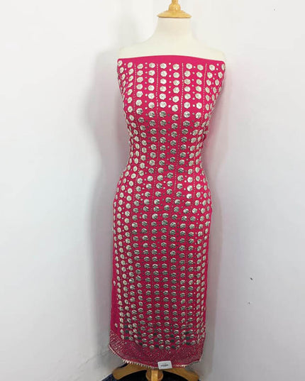 Handmade Gotta And Mukesh Work Chiffon 2PC Unstitched