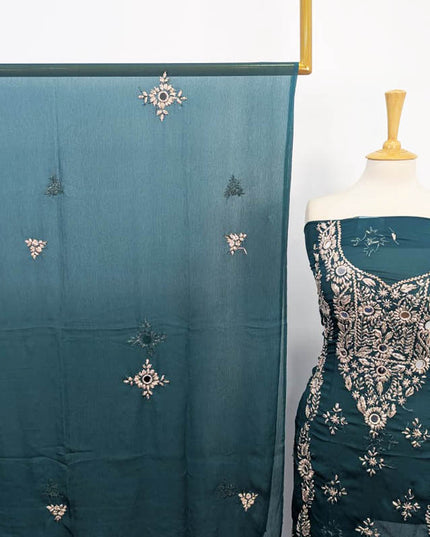 Handmade Chiffon Gotta And Mirror Work 2PC Unstitched