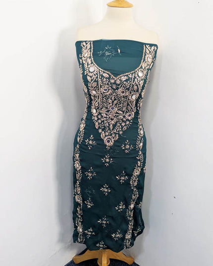 Handmade Chiffon Gotta And Mirror Work 2PC Unstitched