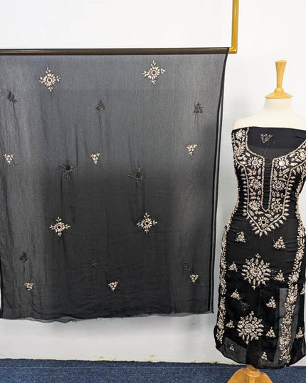 Handmade Chiffon Gotta And Mirror Work 2PC Unstitched