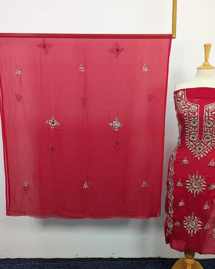 Handmade Chiffon Gotta And Mirror Work 2PC Unstitched