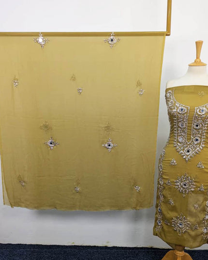 Handmade Chiffon Gotta And Mirror Work 2PC Unstitched