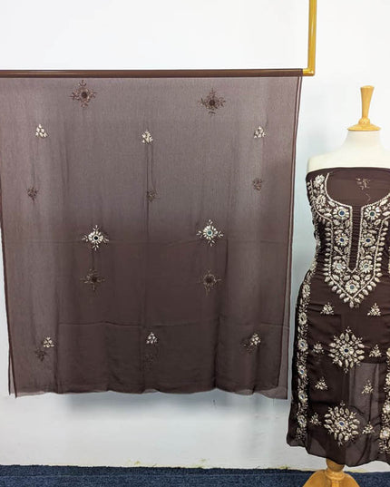 Handmade Chiffon Gotta And Mirror Work 2PC Unstitched