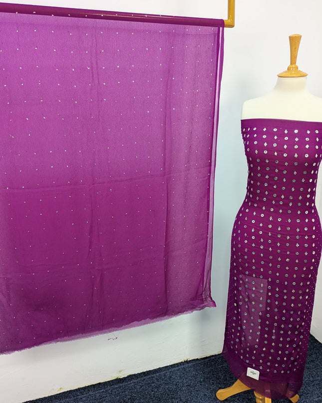 Hand Made Fancy Chiffon with Mukesh Work