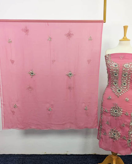 Handmade Chiffon Gotta And Mirror Work 2PC Unstitched