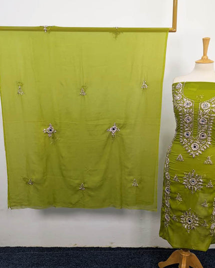 Handmade Chiffon Gotta And Mirror Work 2PC Unstitched