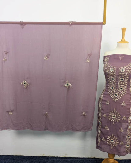 Handmade Chiffon Gotta And Mirror Work 2PC Unstitched