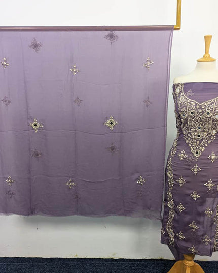 Handmade Chiffon Gotta And Mirror Work 2PC Unstitched