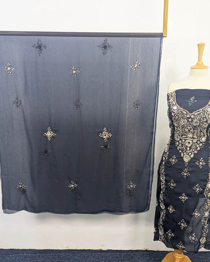 Handmade Chiffon Gotta And Mirror Work 2PC Unstitched