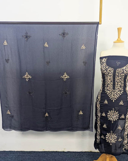 Handmade Chiffon Gotta And Mirror Work 2PC Unstitched