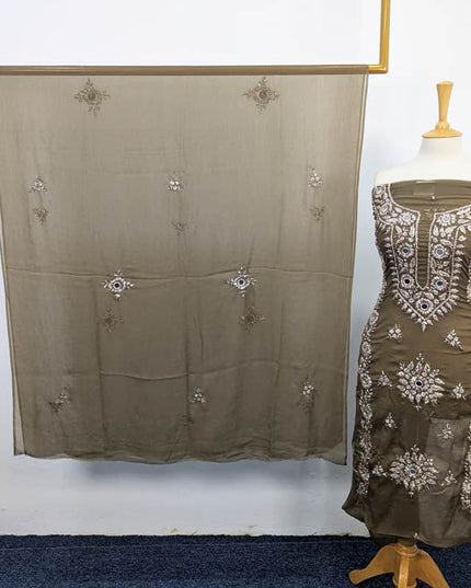Handmade Chiffon Gotta And Mirror Work 2PC Unstitched