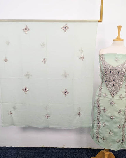 Handmade Chiffon Gotta And Mirror Work 2PC Unstitched