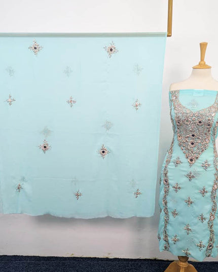 Handmade Chiffon Gotta And Mirror Work 2PC Unstitched