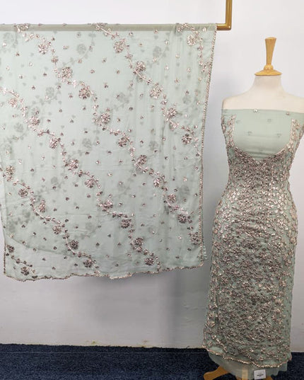 Fancy Handmade Full Jaal Gotta Work Chiffon 2Pc Unstitched