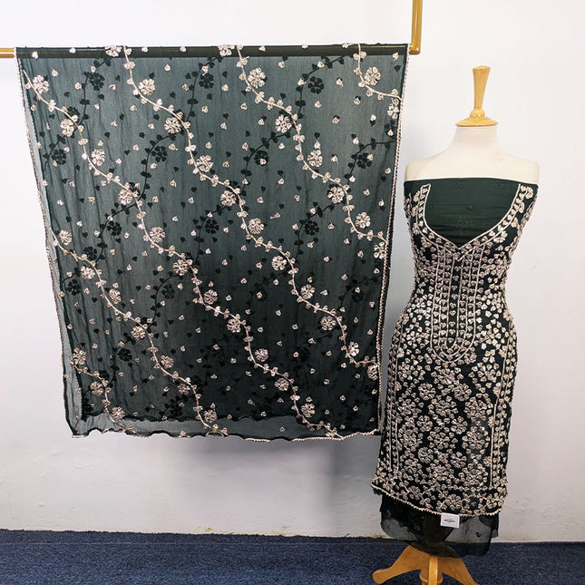 Fancy Handmade Full Jaal Gotta Work Chiffon 2Pc Unstitched