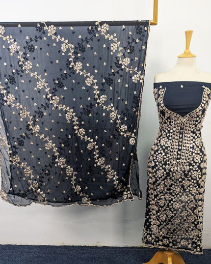 Fancy Handmade Full Jaal Gotta Work Chiffon 2Pc Unstitched