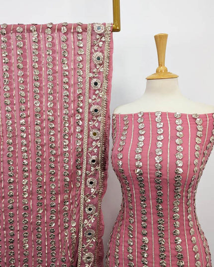 Handmade Gotta + Mirror Work Chiffon 2PC Unstitched
