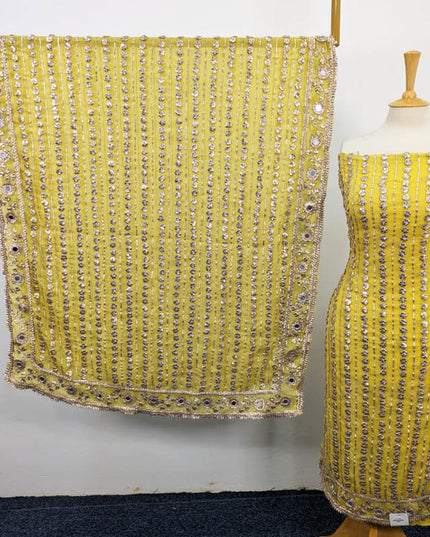 Handmade Gotta + Mirror Work Chiffon 2PC Unstitched