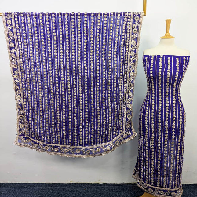 Handmade Gotta + Mirror Work Chiffon 2PC Unstitched