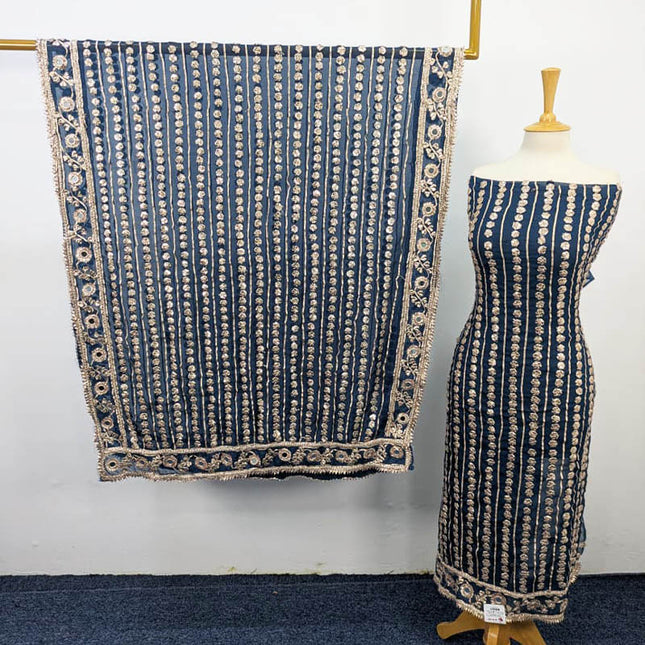 Handmade Gotta + Mirror Work Chiffon 2PC Unstitched