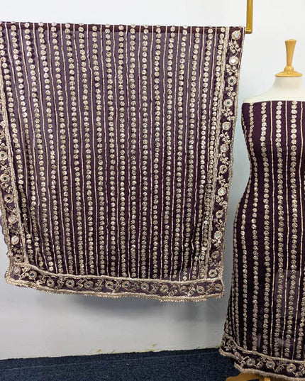 Handmade Gotta + Mirror Work Chiffon 2PC Unstitched