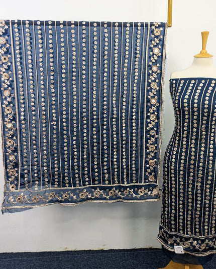 Handmade Gotta + Mirror Work Chiffon 2PC Unstitched