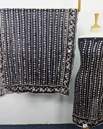 Handmade Gotta + Mirror Work Chiffon 2PC Unstitched