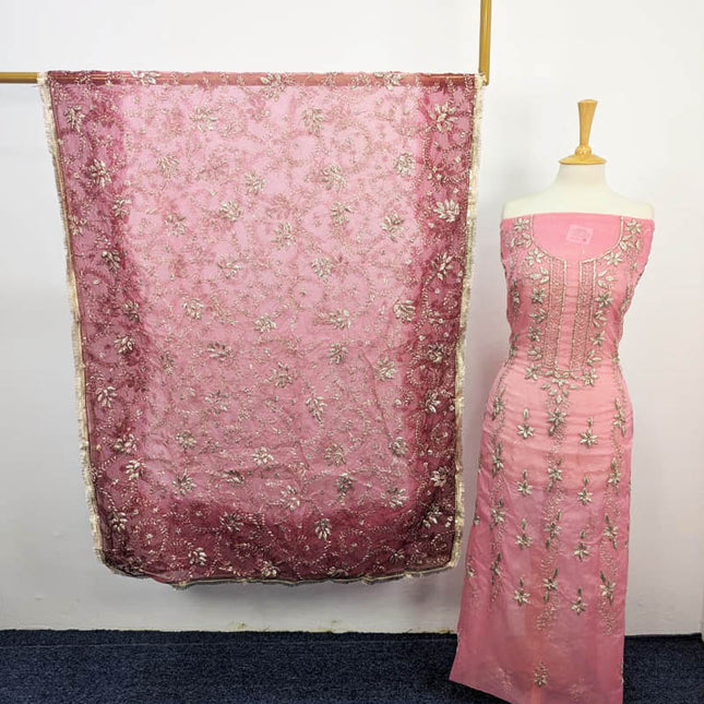 Handmade Organza Gotta Work With Tie & Dye Dupatta 2PC Unstitched