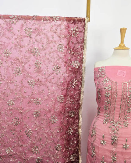 Handmade Organza Gotta Work With Tie & Dye Dupatta 2PC Unstitched