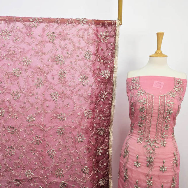 Handmade Organza Gotta Work With Tie & Dye Dupatta 2PC Unstitched