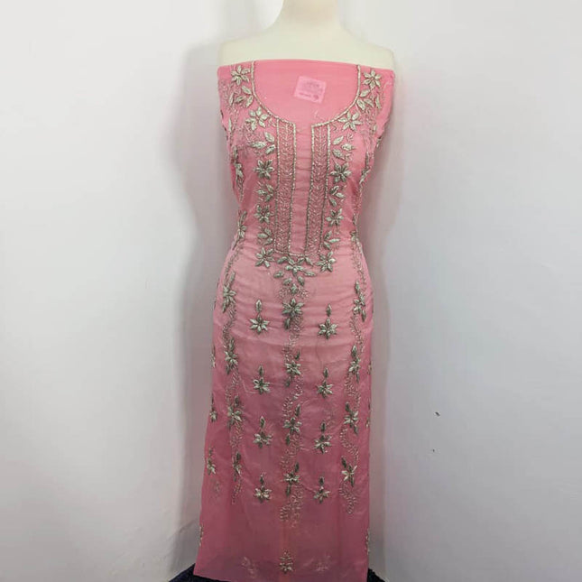 Handmade Organza Gotta Work With Tie & Dye Dupatta 2PC Unstitched