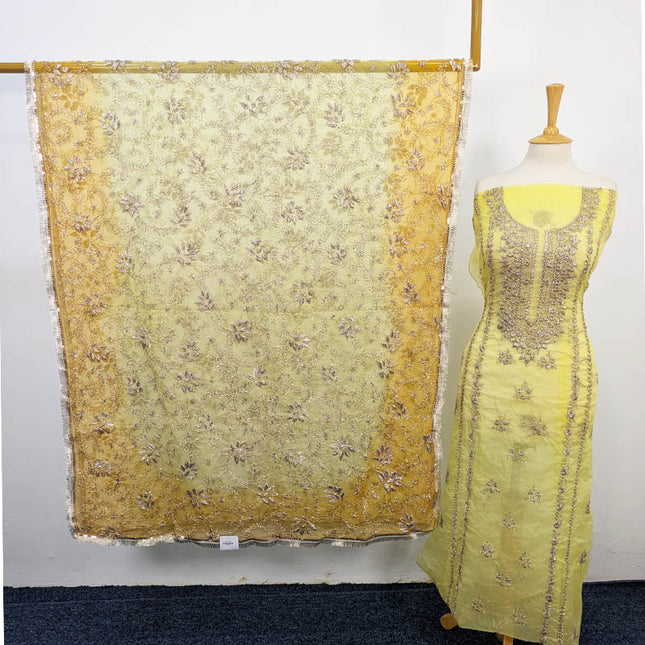 Handmade Organza Gotta Work With Tie & Dye Dupatta 2PC Unstitched