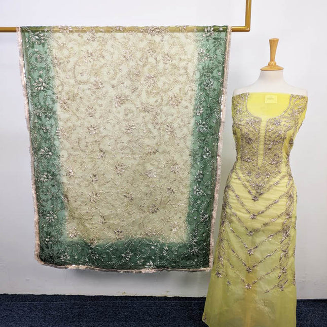 Handmade Organza Gotta Work With Tie & Dye Dupatta 2PC Unstitched