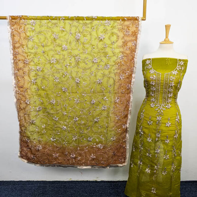 Handmade Organza Gotta Work With Tie & Dye Dupatta 2PC Unstitched